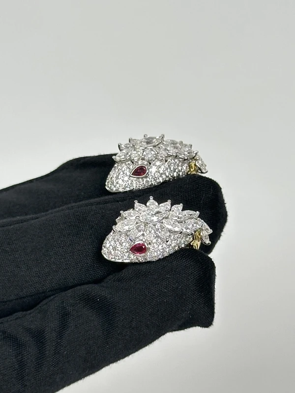 Bvlgari DRAGONI DIAMOND AND RUBY EARRINGS 271312 4