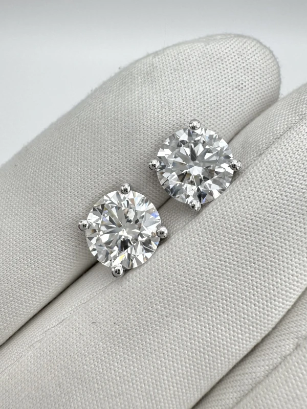 No name ROUND DIAMOND 2.00 - 2.00 CT H/VS2 EARRING (GIA) NN2.00-2.00-392 5