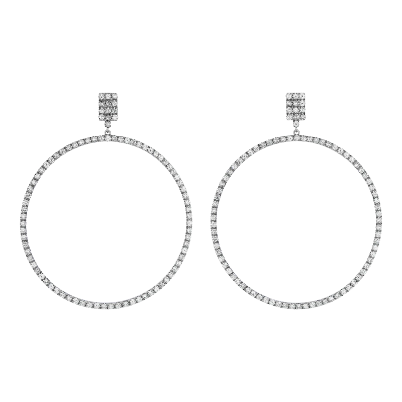 HOOP DIAMONDS EARRINGS