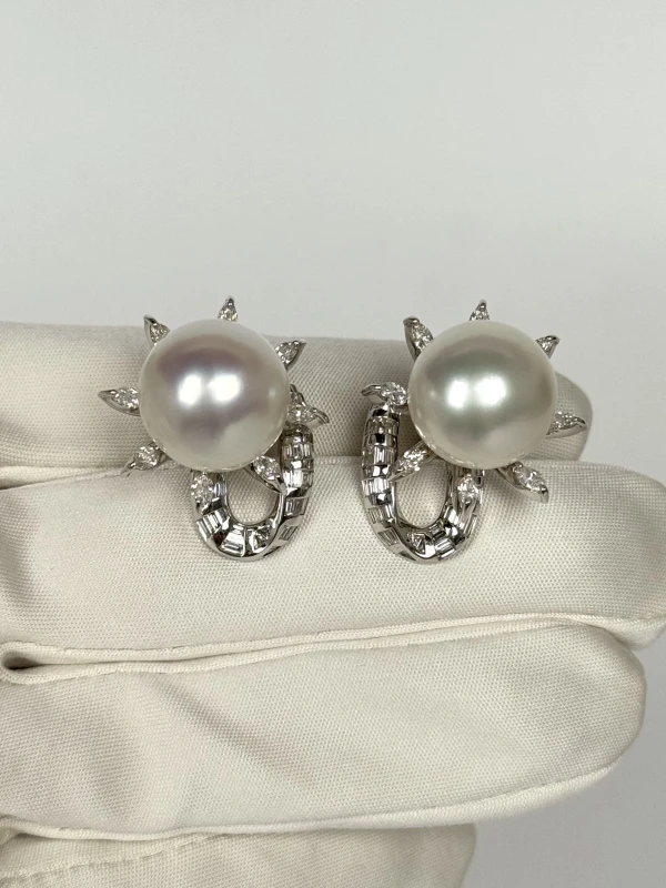 Schreiner NEO HAUTE JOAILLERIE. OCTOPUS EARRINGS pearl  15,2мм GIOR010414 3