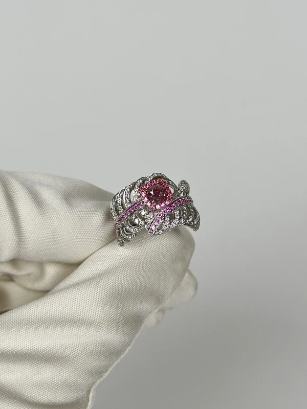 No name КОЛЬЦО С БРИЛЛИАНТАМИ FANCY BROWN PINK fancybrownpink-52 3