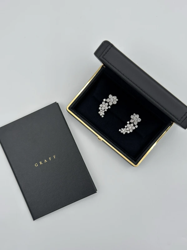 GRAFF Wild Flower Diamond Ear Climber Earrings RGE1736 5