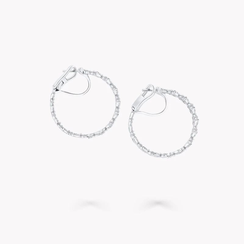 GRAFF Classic Butterfly Diamond Hoop Earrings RGE1983 3