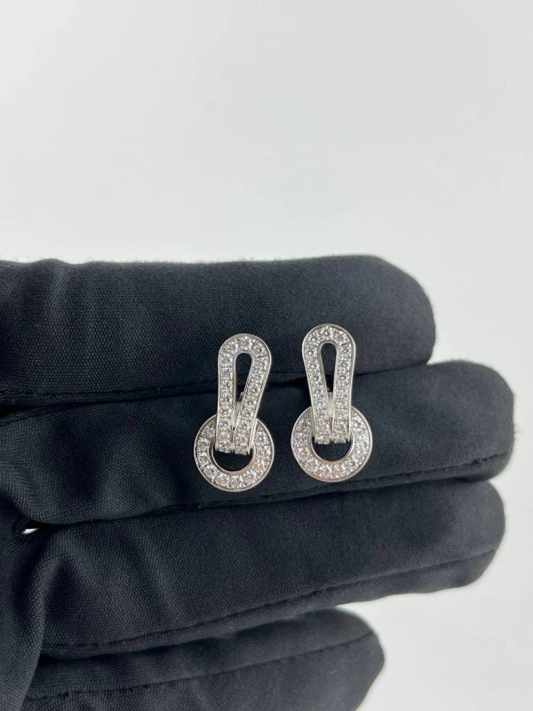 Cartier Cartier Agrafe Diamond Earrings in 18K WG 0.94 CT N8040400 3