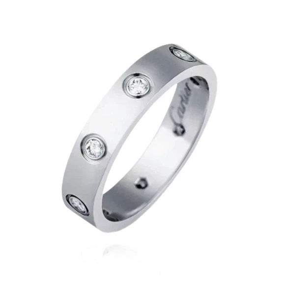 LOVE 8 DIAMONDS RING, WHITE GOLD