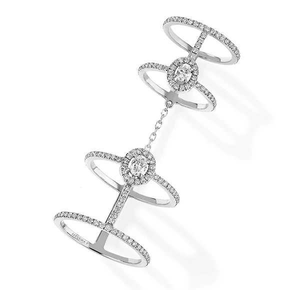 GLAM'AZONE DOUBLE PAVE RING