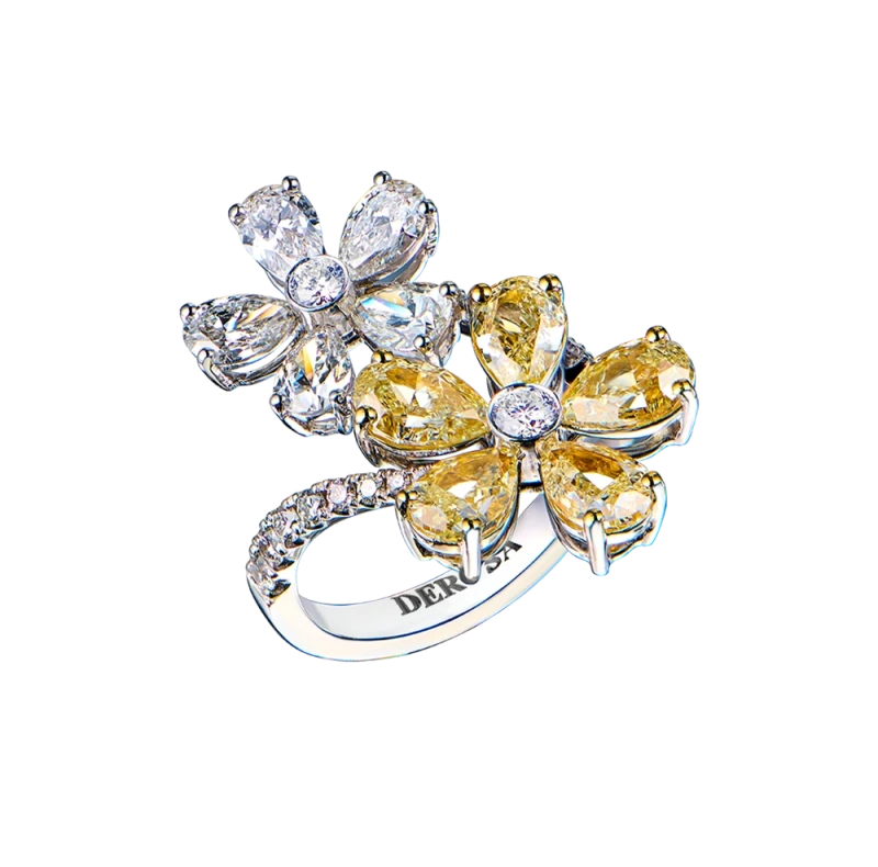 DeRosa DOUBLE FLOWER RING (SIZE 52) R656188 1