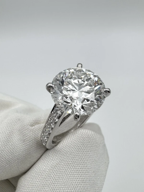 De Beers ROUND DIAMOND 4.53 CT F/VS2 RING EXEXEX (GIA) J 1DN03B 40P 45 4