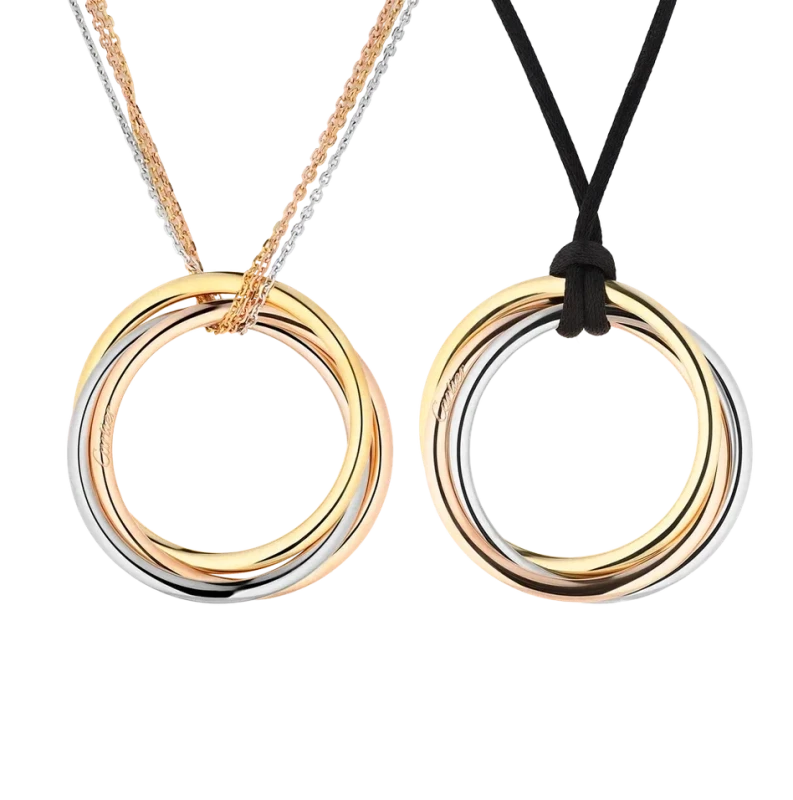 Cartier КОМПЛЕКТ CARTIER TRINITY, ПОДВЕСКА  И ЦЕПЬ CRTRINITY 3