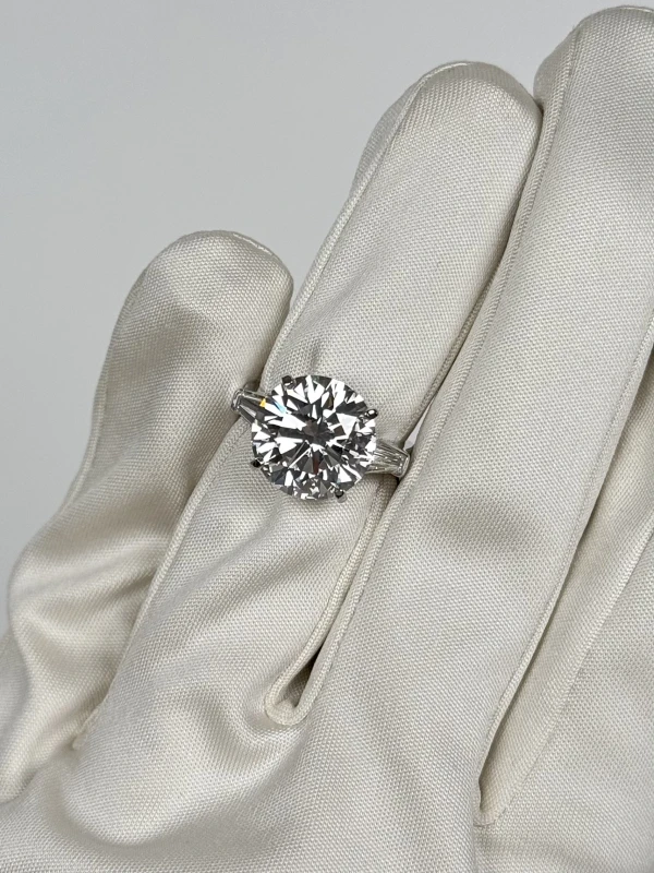 No name ROUND DIAMOND 7.22CT D/VVS1 EXEXEX NONE AGS RING (SIZE 51) NN7.22CT D/VVS1 5
