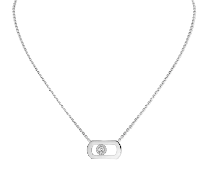 WHITE GOLD DIAMOND NECKLACE SO MOVE