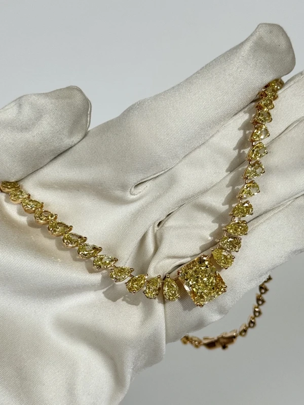 Crivelli FANCY LIGHT YELLOW DIAMOND 10.44 CT NECKLACE 171-3216 4