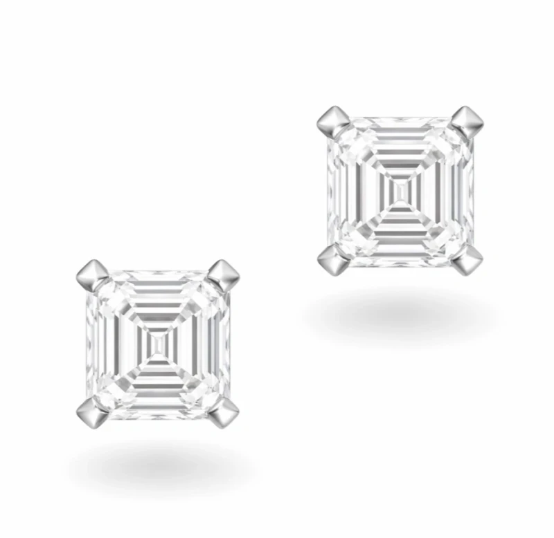SQUARE EMERALD DIAMOND EARRINGS 1.01 CT GIA