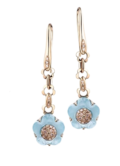 BON TON BLUE TOPAZ EARRINGS