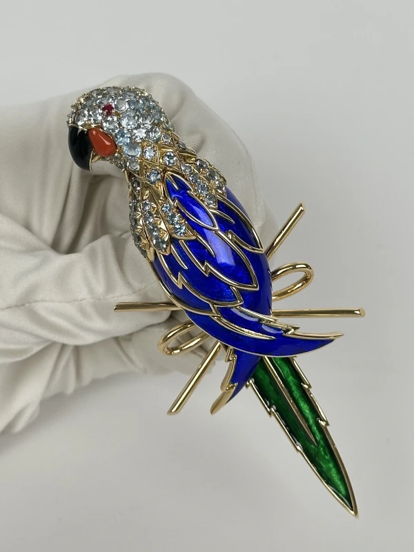 Tiffany & Co T&Co1539 SCHLUMBERGER ENAMEL BROOCH T&Co1539 3