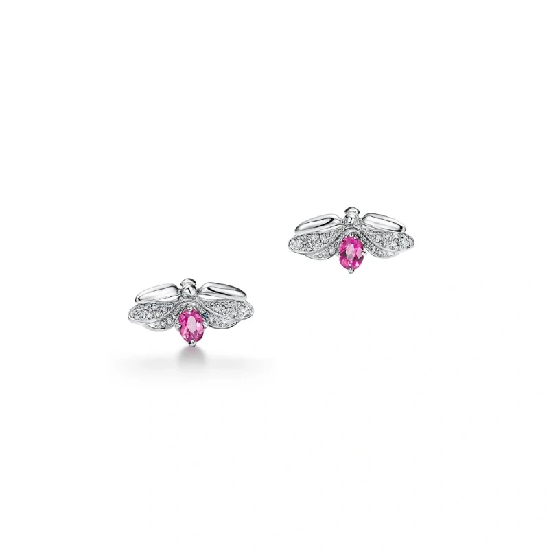 Tiffany & Co Tiffany & Co diamond and rubellite firefly earrings FIREFLY060125 1