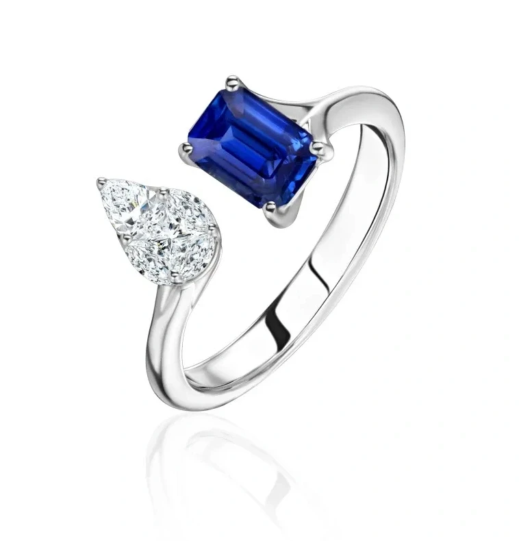 SAPPHIRE and  DIAMOND ring