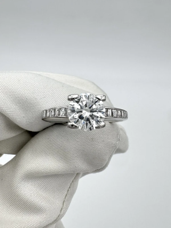 Harry Winston ROUND DIAMOND 1.56CT D/IF RING (SIZE 53) HW1.56CT 2