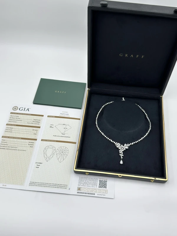 Graff CLASSIC BUTTERFLY DIAMOND NECKLACE RGN580 6