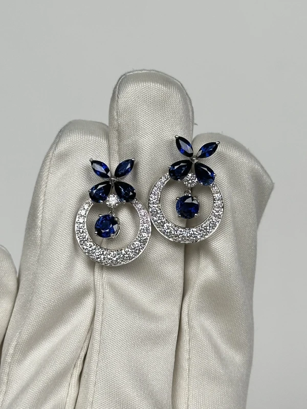 GRAFF CLASSIC BUTTERFLY SAPPHIRE EARRINGS RGE 598 2