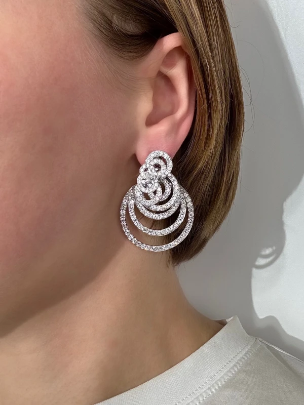 De Grisogono GYPSY WHITE GOLD DIAMOND EARRINGS 10097/20 2