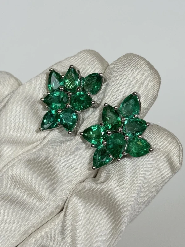 VERDI JEWELLERY СЕРЬГИ С ИЗУМРУДАМИ 12.11 CT A91G 4