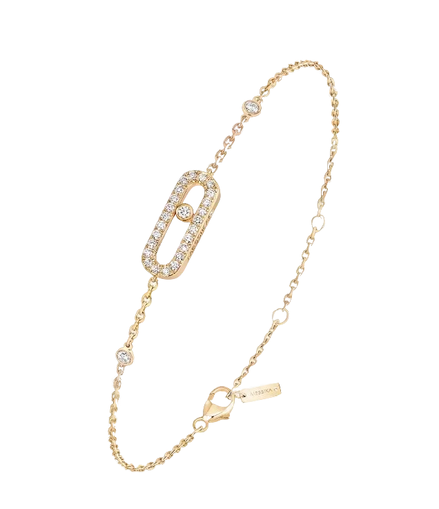 BRACELET MOVE UNO PAVÉ YELLOW GOLD