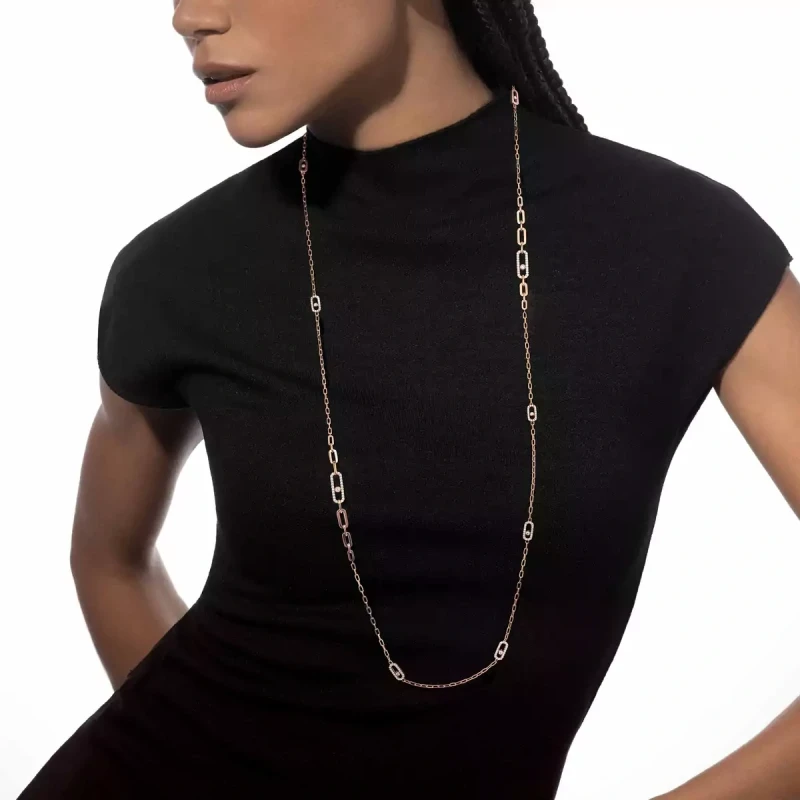Messika Sautoir Move Uno Collier Diamant Or Rose 07170-PG 5
