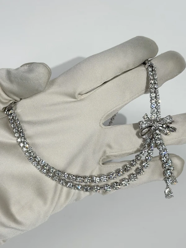 Graff Graff Bow Double Strand Diamond Necklace RGN462 4