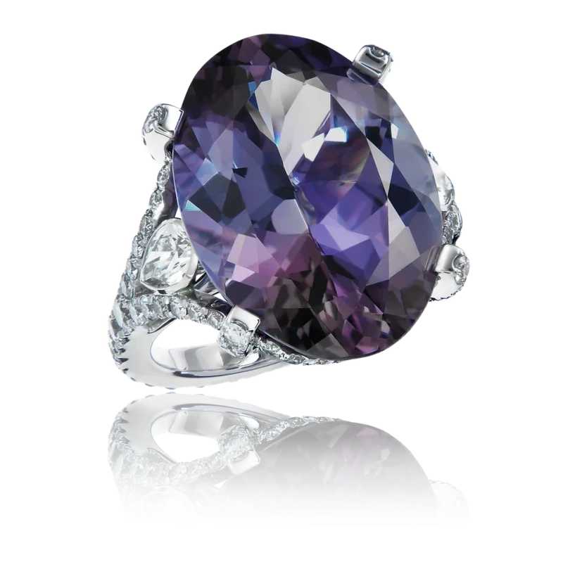 AMETHYST&DIAMOND RING (SIZE 53)