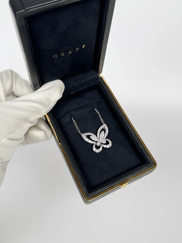 GRAFF Butterfly Silhouette Large Diamond Pendant RGP809 6
