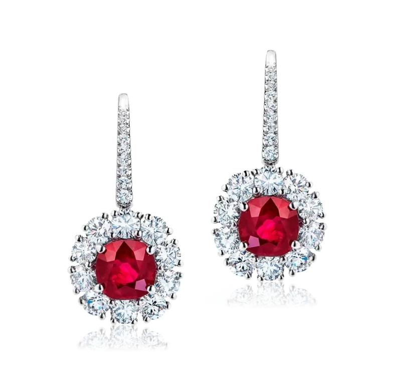 RUBY & DIAMOND EARRINGS