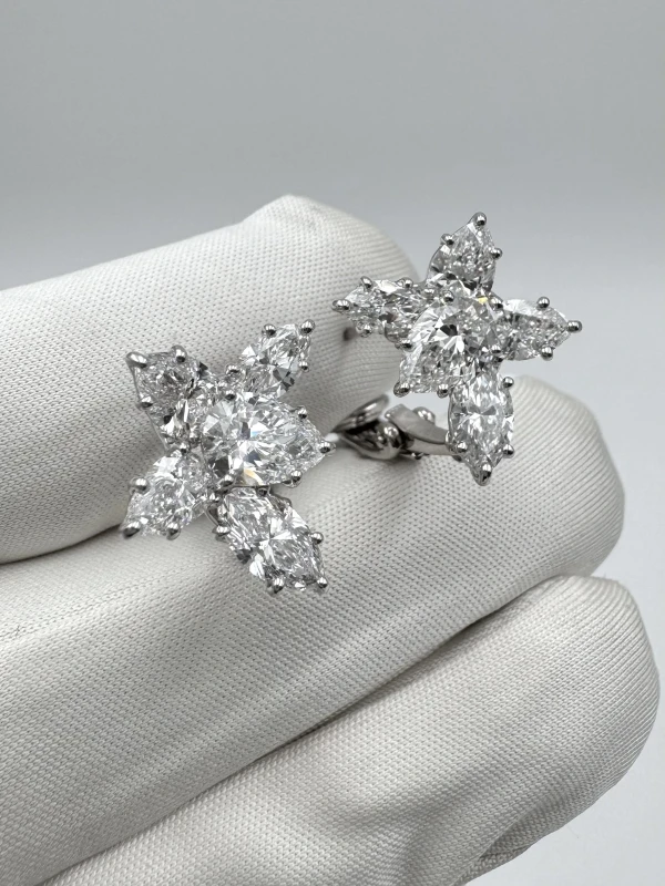 Harry Winston WINSTON CLUSTER DIAMOND EARRINGS, MEDIUM EADPCL075WC 4