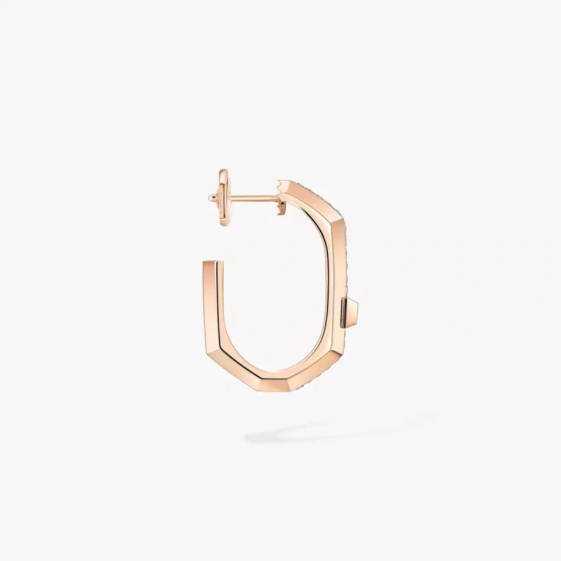 MESSIKA Moderniste single pavé earring, small model 14681-PG 3