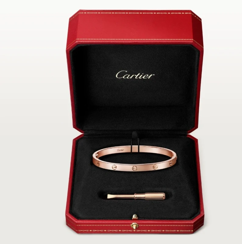 Cartier LOVE BRACELET, MEDIUM MODEL, 4 DIAMONDS (SIZE 17) B6085717 4