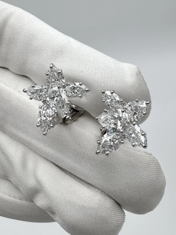 Harry Winston WINSTON CLUSTER DIAMOND EARRINGS, MEDIUM EADPCL075WC 5