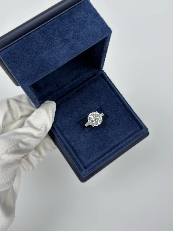 No name ROUND DIAMOND 7.22CT D/VVS1 EXEXEX NONE AGS RING (SIZE 51) NN7.22CT D/VVS1 6