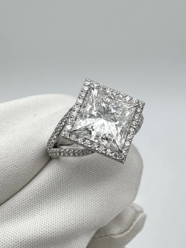 Earrings without a brand PRINCESS DIAMOND 3.03 CT G/SI1 RING (GIA) nn3.03G/SI 3