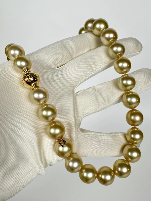 Мikimoto  GINZA SPECIAL EDITION GOLD SOUTH SEA CEELTURED PEARL MN11.7-14.05 4