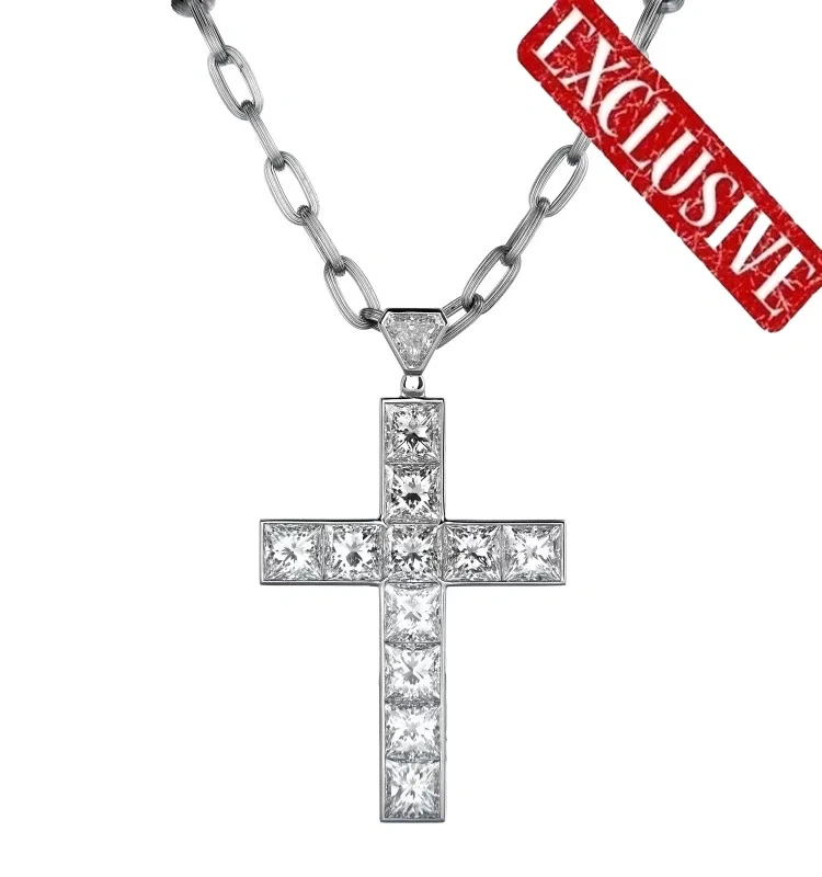 DIAMOND 23.05 CT E-F/VVS1-VS1 CROSS PENDANT