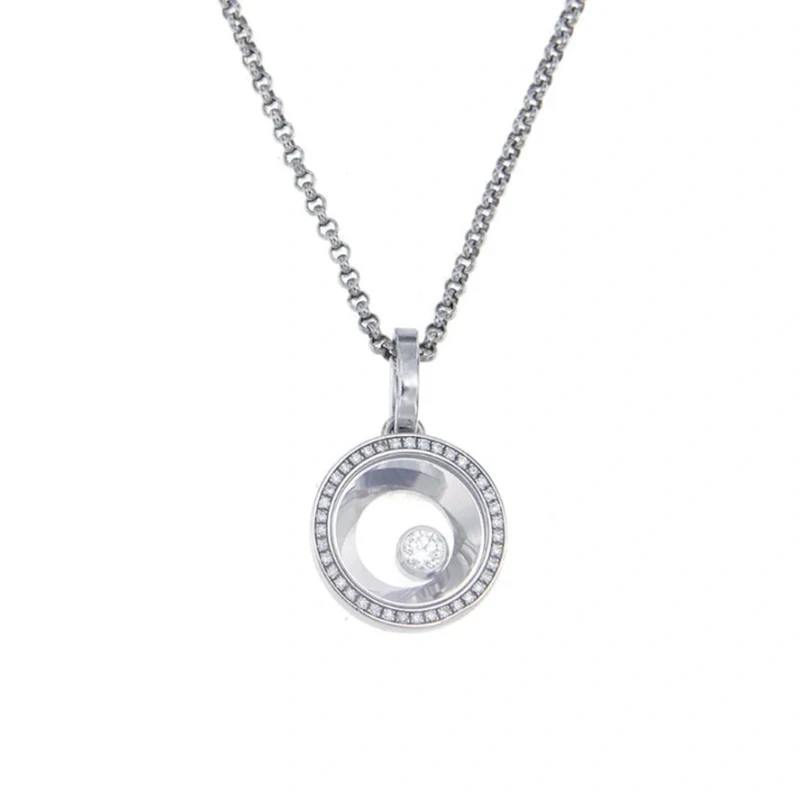 Chopard WHITE GOLD ROUND DIAMOND PENDANT 797811-1001 1