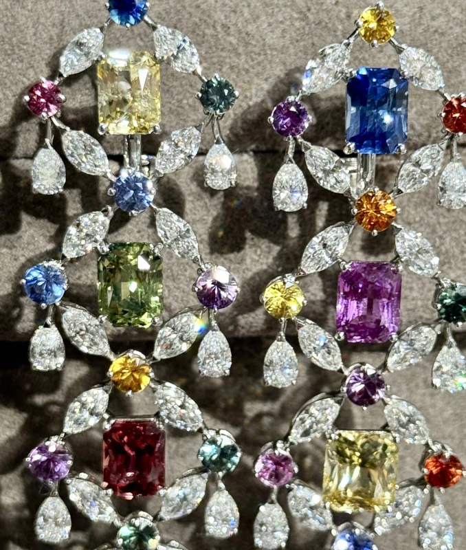No name MULTI COLOR GEMSTONES EARRINGS ORLOV CLASSIC EARRINGS 3