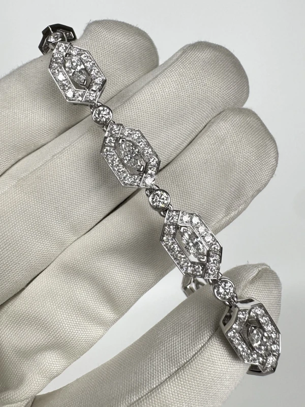 Mercury ART DECO DIAMOND BRACELET (SIZE 18) MB26504/WG/RD_L 2