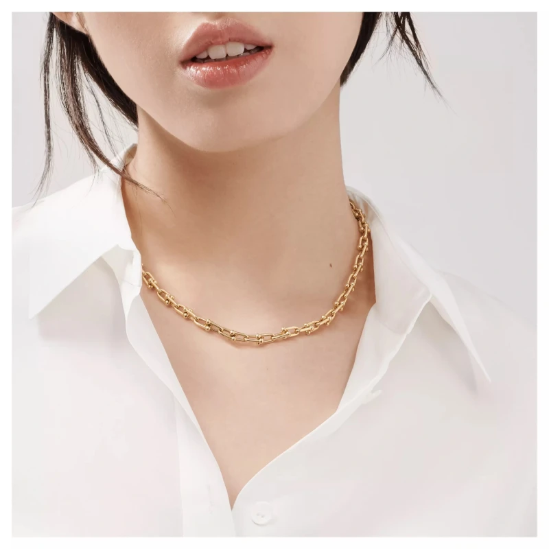 Tiffany & Co HardWear Small Link Necklace in Yellow Gold 38086758 2