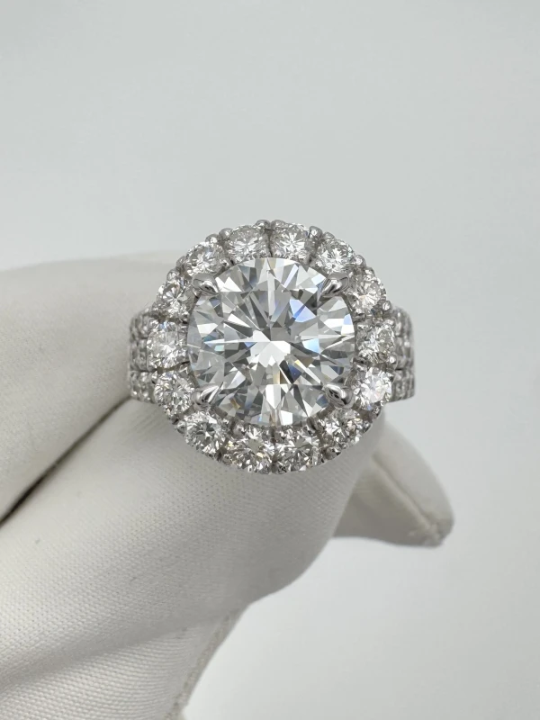 Earrings without a brand ROUND DIAMOND RING 3.00 CT E/VS1 (GIA) 3.00 CT E/VS1 (GIA) 2