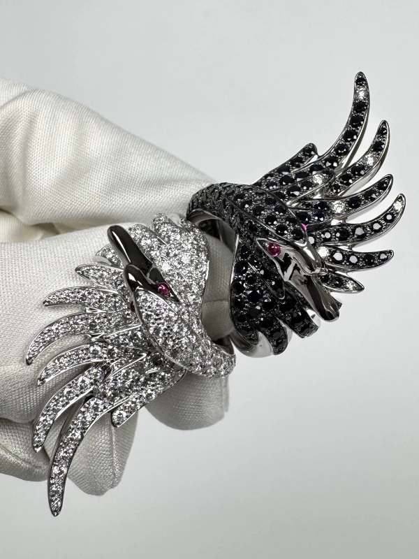 Boucheron CYPRIS, THE SWAN RINGS DIAMONDS, BLACK SAPPHIRES BOUCHERON 6