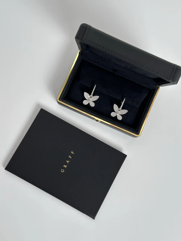 Graff DIAMOND PAVE BUTTERFLY MOTIF EARRINGS RGE642 6
