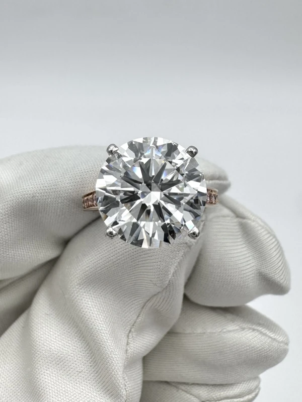 Graff FLAME PLATINUM & ROSE GOLD DIAMOND RING 6.10 CT D/VS1 (SIZE 48) RPVP01 2