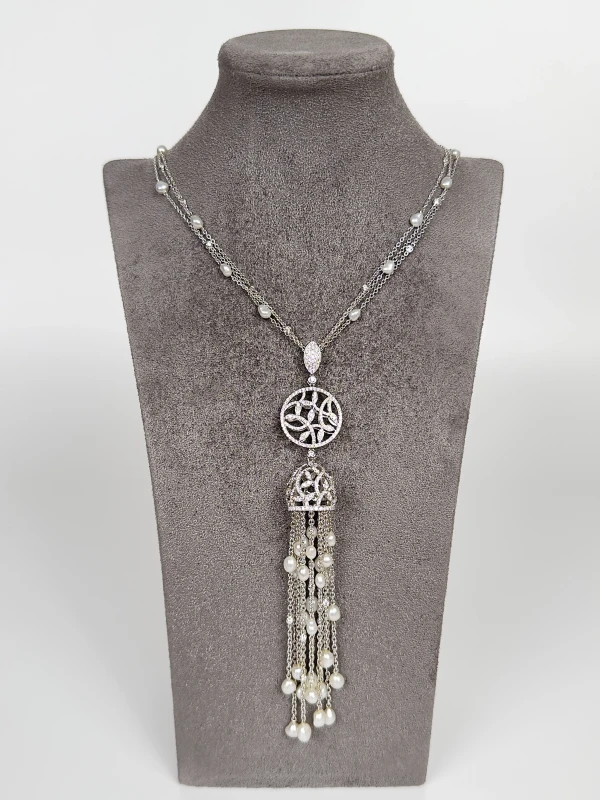 Maximilian FRESH WATER PEARLS & DIAMONDS NECKLACE 53003 3