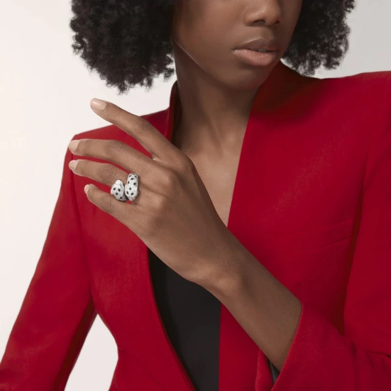 Cartier Panthère de Cartier ring, articulated, paved (SIZE 52) N4781054 2